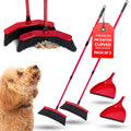 Da Vinci Angle Broom Dustpan Combo Set – Pack of 2, 16" Curved Head, 52" Adjustable Telescopic Handle, Soft PVC Bristles, Indoor Outdoor Broom and Dustpan Set for Kitchen, Pet Hair, Dust & Debris