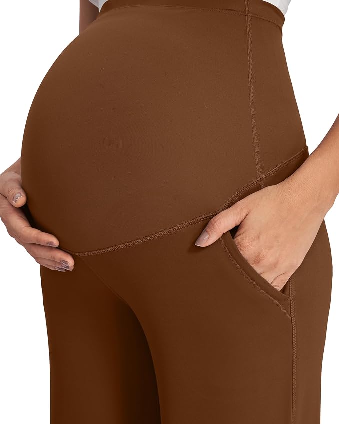 G4Free Fleece Lined Maternity Yoga Pants Winter Pregnancy Work Trousers