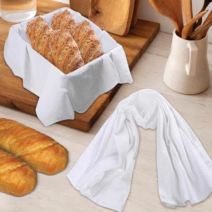 Urban Villa Kitchen Towels Cotton Dish Towels 27”x27” (Set of 24) White