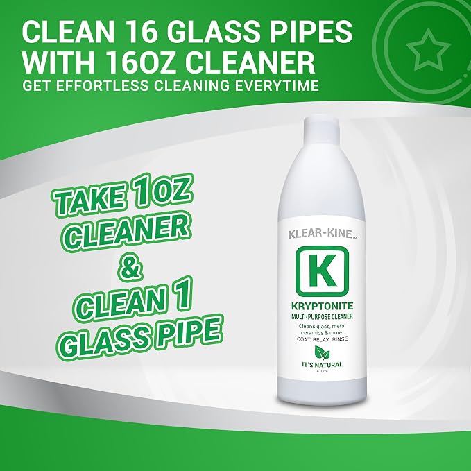 KLEAR Kryptonite Multipurpose Glass Cleaner | Powerful Cleaning Combo of 5 in 1 | Glass Friendly & Alcohol-Free Glass Cleaner| Coat, Relax, Rines| 16oz