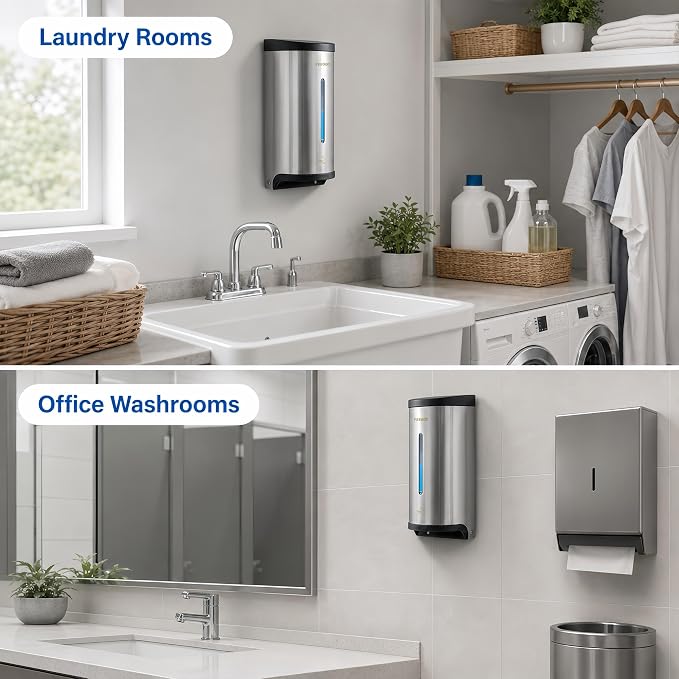 Automatic Soap Dispenser, 27 fl oz Stainless Steel Wall Mounted