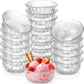 24 Pack Small Dessert Glass Bowls Bulk 8.5 oz Glass Ice Cream Bowls Prep Serving Mini Container for Kitchen Restaurant Party, Side Dishes for Dessert Ice Cream Dipping Yogurt Cereal Candy