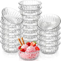 24 Pack Small Glass Dessert Bowls Bulk 12.9 oz Glass Ice Cream Bowls Prep Serving Mini Container for Kitchen Restaurant Party, Side Dishes for Dessert Ice Cream Dipping Yogurt Cereal Candy