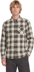 Volcom Men's Long Sleeve Flannel Shirt – Ultra-Soft Brushed Cotton Plaid Button Down