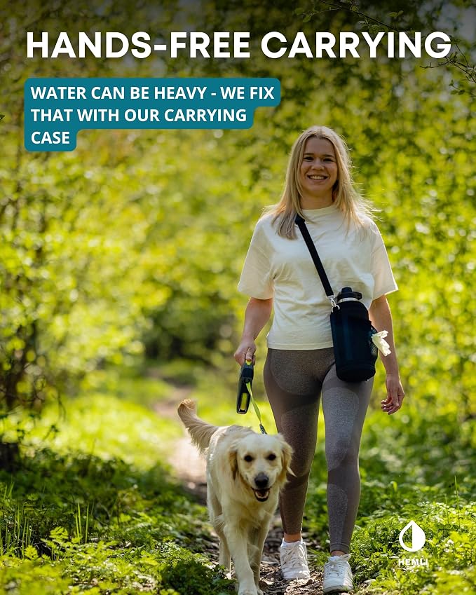 Dog Water Bottle, Insulated Dog Travel Water Bottle, Stainless Steel Pet Water Bottle Dispenser Portable Food and Water Bowl for Dogs with Carrying Case for Walking Dog Canteen Travel Kit