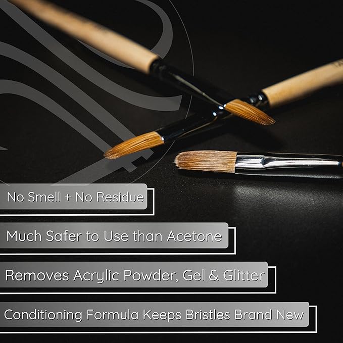 Tammy Taylor Kolinsky Acrylic Nail Brush | Real Sable, Professional Nail Brushes for Acrylic Application | Large