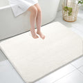 OLANLY Large Bathroom Rugs 40x32, Extra Soft Absorbent Chenille Bath Rugs, Rubber Backing Quick Dry, Machine Washable Bath Mats for Bathroom Floor, Tub and Shower, Home Decor Accessories, Ivory