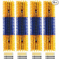 Livestock Scratch Brush With 16 Screws，Animal Back Scratching Brush for Cow,Cattle,Sheep, Horses,Pigs，Massage Grooming Tool(Yellow, 4pcs)