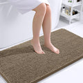 OLANLY Bathroom Runner Rugs 44x24, Extra Soft Absorbent Chenille Bath Rugs, Rubber Backing Quick Dry, Machine Washable Long Bath Mats for Bathroom Floor, Tub and Shower, Home Decor Accessories, Tan