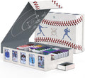 Kabinka Baseball Card Storage Box with Window Display, 5-Row Sport Card Storage Box, 3900+ Card Deck Box for Baseball Sports Card TCG, 5 Top Loaders, 5 Stoppers, 48 Dividers, 1 Dice Tray(Baseball 1)