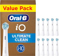 Oral-B iO Series Ultimate Clean, Original Replacement Round Brush Heads, with Crisscross Bristles for Advanced Deep Cleaning and Plaque Removal, Designed for Oral-B iO Electric Toothbrushes, 10