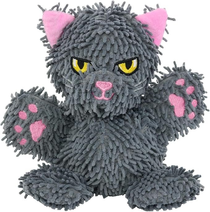 MIGHTY Tuffy Microfiber Medium Ball Cat Dog Toy | Ultra Durable Plush Toy with Multiple Layers & Reinforced Seams , Washable and Floats , Mighty® Construction