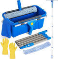 Professional Window Cleaning Kit, Window Washing Kit with 3 Gallon Bucket, 14-Inch Squeegee & 15-Inch Scrubber, 76-Inch Extendable Pole, Window Cleaning Equipment for Home & Commercial (76 inch)