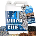 Mulch Glue for Landscaping, 1 Gallon Ready-to-Use Rock & Gravel Glue, Fast-Drying Mulch Adhesive, No Dilution Landscape Binder, Pet & Plant Safe for Mulch, Pebbles, Stones & Garden Beds