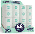 Save Trees Bamboo Toilet Paper - 48 Rolls Of Septic Safe Organic Toilet Paper- 3-ply, 300 Sheets Per Roll - PFAs Free, FSC Certified, Plastic & Chemical Free - For Home, Boat & RV Use