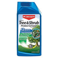 BioAdvanced 12 Month Tree & Shrub Protect and Feed Concentrate - Mix & Pour - Insect Control and Plant Food - Up to 12 Months Protection - 32 oz Bottle