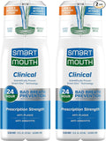 SmartMouth Clinical Zinc Activated Mouthwash - Anti-Plaque & Anti-Gingivitis for Healthy Gum Support - All-Day Fresh Breath - Alcohol-Free, Sugar-Free, & Gluten-Free - Clean Mint - 16 fl oz (2 Pack)