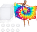 Dielianyi 4PCS Turkish Beach Towels for Tie-dye 71x39 Oversized White Beach Towel for tie dye Party Lightweight Beach Blanke for Bath Towel Travel Towels with tie dye Thread