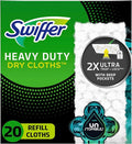 Swiffer Sweeper Heavy Duty Dry Multi-Surface Cloth Refills for Floor Sweeping and Cleaning, Unstopables Fresh Scent, 20 Count