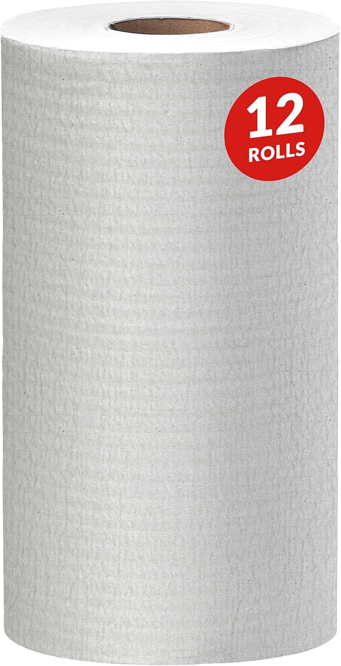 WypAll GeneralClean X60 Cloths Multi-Task Cleaning Wipes (35401), Strong and Absorbent Towels, White (130 Sheets/Roll, 12 Rolls, 1,560 Sheet Total)