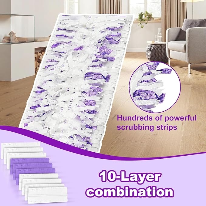 Pure Realm 20 Count Disposable Power mop Pads Compatible with Swiffer Power mop Refills and Wood PowerMop, Multi-Surface swiffer Wet Pads Refills Replacement Use for Floor Cleaning