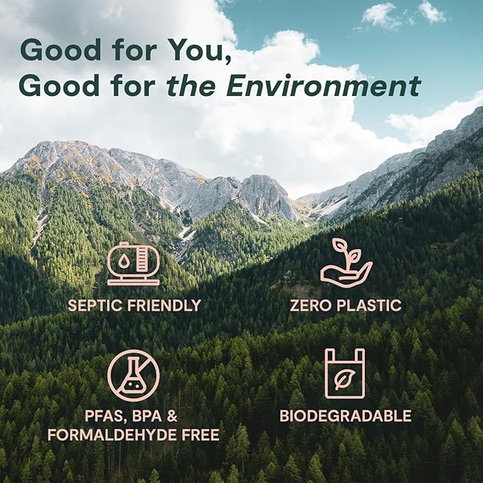 ecoHiny Premium & Soft Bamboo Toilet Paper | PFAS Free | 24 Mega Rolls, 3 ply & 350 Sheets | Non Toxic, FSC Certified, Septic Safe, BPA Free | Tree Free Toilet Tissue | Plastic Free Packaging