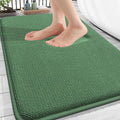 OLANLY Memory Foam Bathroom Rugs 30x20, Absorbent Bath Mat, Olive Green | Soft Quick Dry Bath Rugs Mats, Non-Slip, Machine Washable Carpet for Bathroom Floor, Tub and Shower, Home Decor Accessories