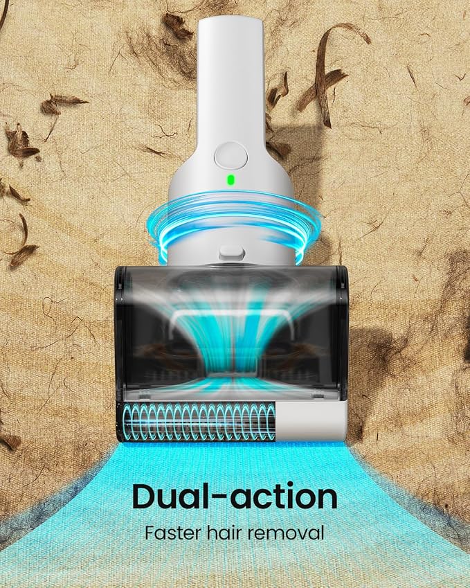 Misfans Electric Pet Hair Removal Tool,2025-Upgrade Cat&Dog Hair Vacuum & Lint Rollers Remover,Automatic Portable Hair Tool for Indoor and Outdoor,Cat Bed,Climbing Frame,Board,Carpet,Mats,Car Mats