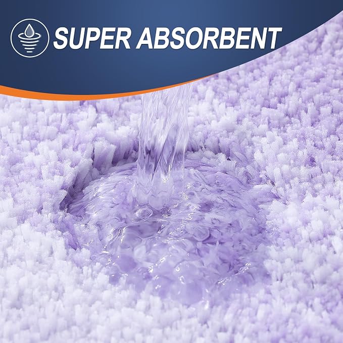 OLANLY Large Bathroom Rugs Mat 40x24, Extra Soft Absorbent Microfiber Bath Rug, Rubber Backing, Quick Dry, Washable Bath Mats for Bathroom Floor, Tub and Shower, Home Decor Accessories, Light Purple