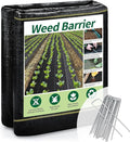 3ft x 50ft Durable Weed Barrier Fabric, 3.2oz Heavy-Duty Landscaping Fabric, Permeable Ground Cover for Garden, Lawn, and Outdoor Projects, Easy to Install, with 15 Staples