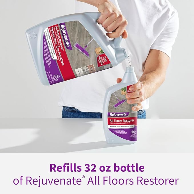 Rejuvenate All Floors Restorer Fills Scratches, Shines And Protects All Floor Types, Including Hardwood, Laminate, Vinyl And Tile, 1 Gallon, 2 Pack