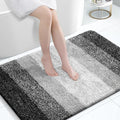 OLANLY Large Bathroom Rugs Mat 47x32, Extra Soft Absorbent Microfiber Bath Rugs, Rubber Backing, Quick Dry, Machine Washable Bath Mats for Bathroom Floor, Tub and Shower, Home Decor Accessories, Black