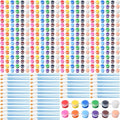Timgle 560 Pcs Mini Acrylic Paint Set for Kids 40 Set 12 Colors Washable Paint Strips Bulk 40 Flat Painting Brushes 40 Pointed Brushes Graduation Gift for Adult Classroom Birthday Party(2ML)