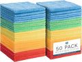 S&T INC. 50 Pack Microfiber Cleaning Cloth, Bulk Towels for Home, Reusable Microfiber Towels for Cars, Cleaning Rags, Assorted, 11.5 Inches x 11.5 Inches, 50 Count