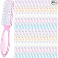 Patelai 200 Pcs Handle Grip Nail Brush Bulk Fingernail Brushes Pedicure Brush for Feet, Toes and Cleaning Fingernail (5 Colors)