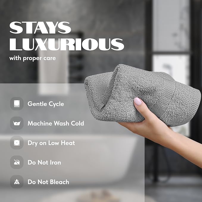 White Classic Light Gray Hand Towels for Bathroom [6 Pack] Cotton Hand Towel Bulk for Gym, Kitchen and Spa, 16x27 Inches Soft Highly Absorbent Quick Dry Terry Salon Towels