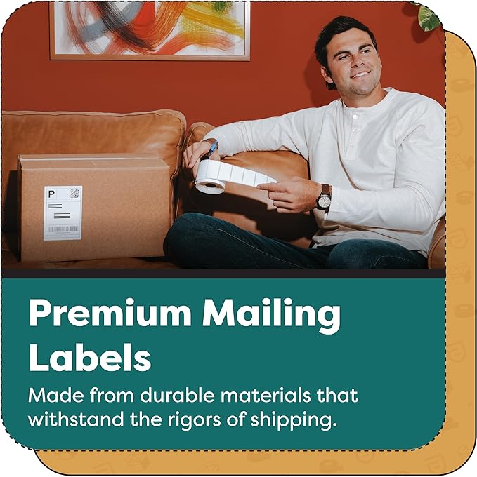 Aegis Adhesives - 1.25" X 1" Direct Thermal Printer Labels (15600 Count, 12 Rolls) - Barcode Stickers, SKU Labels, Product Identification - Compatible With Zebra Desktop Printers, NOT Rollo Compatible