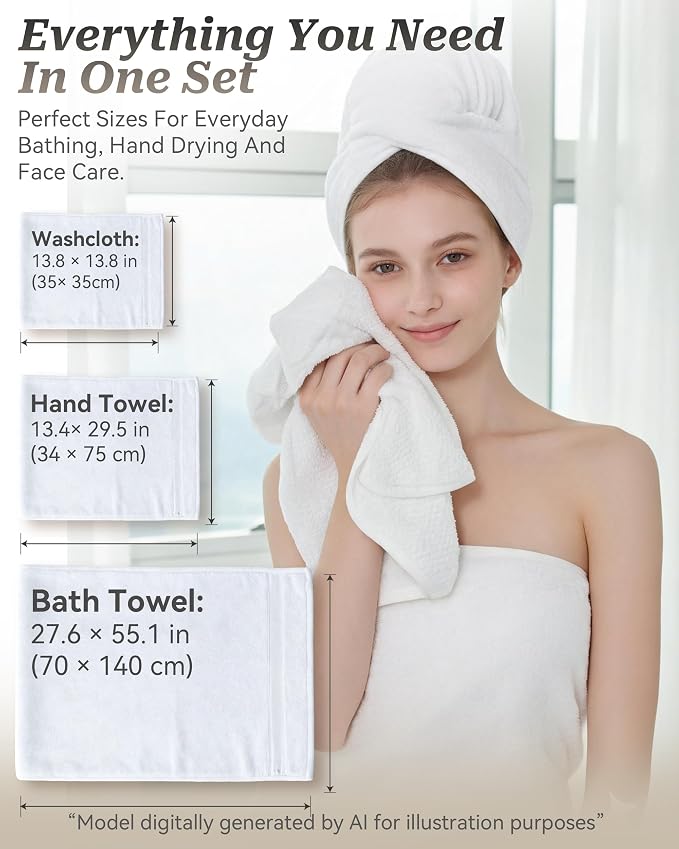2 Packs Luxury Bath Towels Set, Ultra Soft Skin Bath Towel, Premium Hotel Bathroom Towels, Absorbent Quick Drying & Low Lint for Bathroom Spa Gym & Home Use，Yellow Set of 2