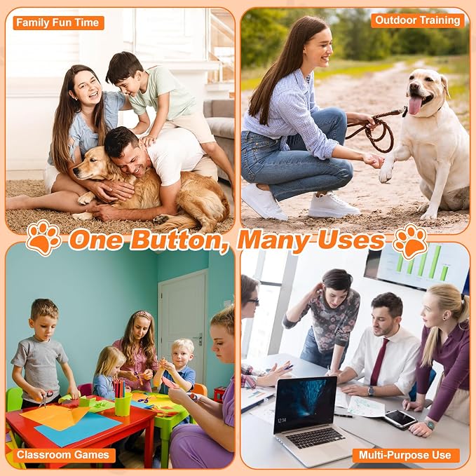 Dog Buttons for Communication,8Pcs Talking Button Set with 30s Recordable Voice Pet Training Buzzers with 2 Mats & 2 Stickers, Talking Buttons for Dogs & Cats (Batteries Not Included)