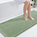 OLANLY Bathroom Runner Rugs 59x24, Soft Absorbent Chenille Bath Rugs, Rubber Backing Quick Dry, Machine Washable Long Bath Mats for Bathroom Floor, Tub and Shower, Home Decor Accessories, Sage Green