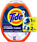 Tide Hygienic Clean Power PODS Laundry Detergent Pacs, Original Scent, 57 Count, Removes Visible and Invisible Dirt