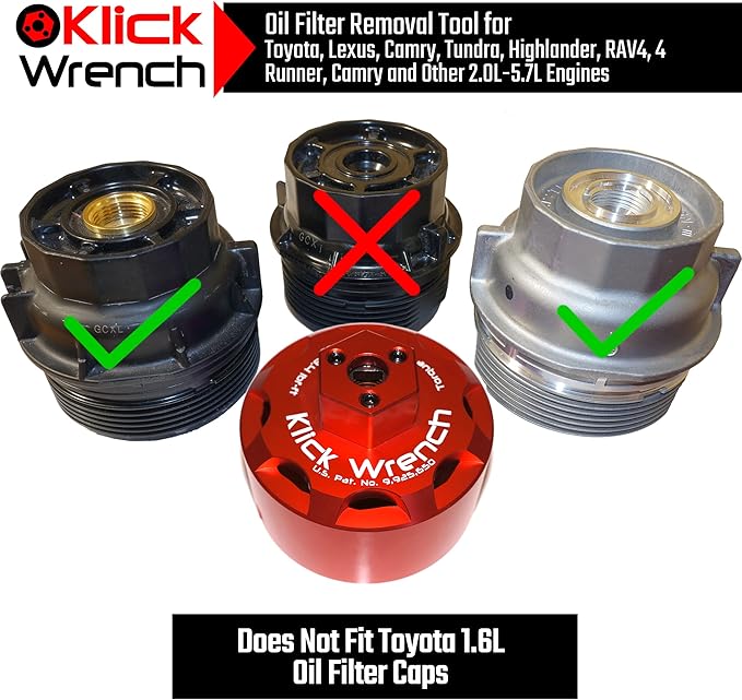 77mm 76mm 75mm 74mm 73mm 14 & 15 Flute 2 Stage Heavy Duty Torque Limiting Oil Filter Wrench Red 6061-T6 Aluminum
