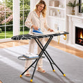 APEXCHASER Ironing Board Standard Size, Iron Board and Ironing Board Set Height Adjustable, Foldable Ironing Boards Standard Size, Iron Table Stand with Iron Rest and Garment Rack, 13" x 43" Gray