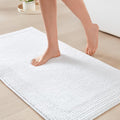 Madison Park Splendor Reversible 100% Cotton Bath Rug, 20 x 30, White | Tufted Bathroom Mat, 3000 GSM, Hotel Quality, Luxurious Plush, Medium Pile, Absorbent, Quick Dry, OEKO-TEX, Shower Room Décor