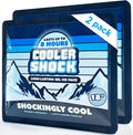 Cooler Shock Reusable Ice Packs for Cooler - Long Lasting Cold Freezer Packs for Coolers and Lunch Boxes - Cooler Ice Packs for Camping Gear, Fishing, Road Trips, Beach Must Haves