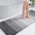 OLANLY Large Bathroom Rugs Mat 50x30, Extra Soft Absorbent Microfiber Bath Rugs, Rubber Backing, Quick Dry, Machine Washable Bath Mats for Bathroom Floor, Tub and Shower, Home Decor Accessories, Grey