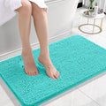 OLANLY Small Bathroom Rugs 24x16, Extra Soft Absorbent Chenille Bath Rugs, Rubber Backing Quick Dry, Machine Washable Bath Mats for Bathroom Floor, Tub and Shower, Home Decor Accessories, Teal