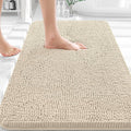 OLANLY Bathroom Rugs 32x20, Extra Soft Absorbent Chenille Bath Rugs, Rubber Backing Quick Dry, Machine Washable Bath Mats for Bathroom Floor, Tub and Shower, Home Decor Accessories, Sand