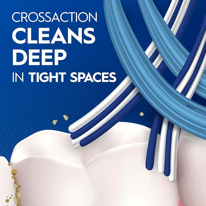 Oral-B Pro Clean Cross Action Toothbrushes, Deep Plaque Removal, 6 Count (Pack of 2)