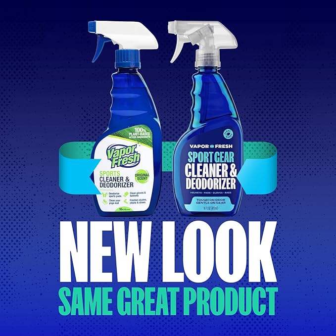 Vapor Fresh Sports Cleaner and Deodorizer - For Boxing Gloves, Sports Pads, Helmets, Gym Bags, Gym Equipment and More - Naturally Powered By Plants, 16 Fl Oz (12-Pack)